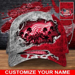 NHL Detroit Red Wings Baseball Cap Customized Cap For Sports Fans