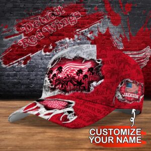 NHL Detroit Red Wings Baseball Cap Customized Cap For Sports Fans 2
