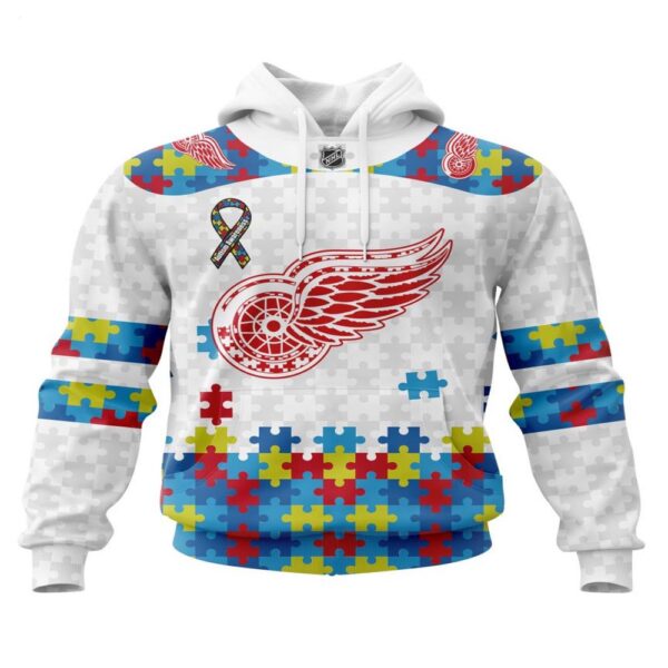 NHL Detroit Red Wings Hoodie Autism Awareness 3D Hoodie For Fans