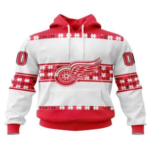 NHL Detroit Red Wings Hoodie Autism Awareness 3D Hoodie For Hockey Fans 1