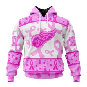 NHL Detroit Red Wings Hoodie Special Pink October Breast Cancer Awareness Month Hoodie 1