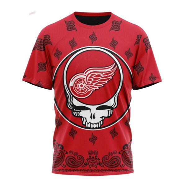 NHL Detroit Red Wings T-Shirt Special Grateful Dead Design 3D T-Shirt