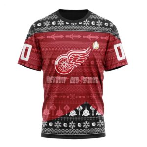 NHL Detroit Red Wings T Shirt Special Star Trek Design 3D T Shirt 1