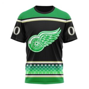 NHL Detroit Red Wings T Shirt Specialized Unisex Kits Hockey Celebrate St Patricks Day T Shirt 1