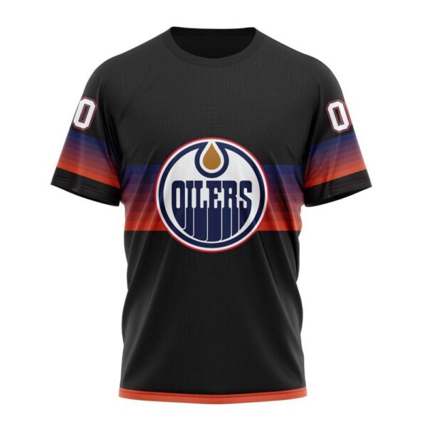 NHL Edmonton Oilers 3D T-Shirt Special Black And Gradient Design Hoodie