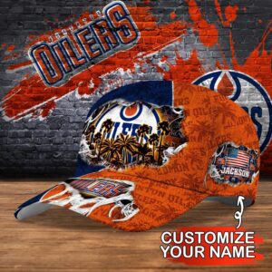 NHL Edmonton Oilers Baseball Cap Customized Cap For Sports Fans 2