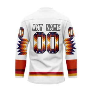 NHL Edmonton Oilers Hockey Jersey Special Design With Native Pattern Custom Jersey 2