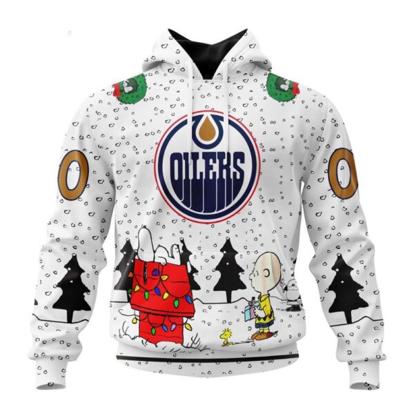 NHL Edmonton Oilers Hoodie Special Peanuts Design Hoodie