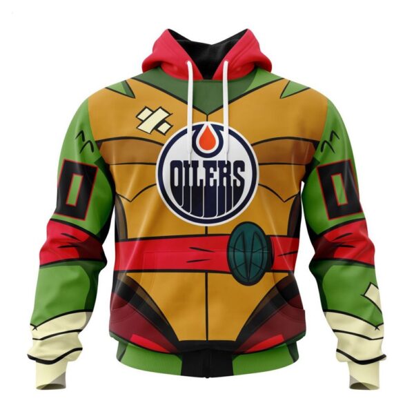 NHL Edmonton Oilers Hoodie Special Teenage Mutant Ninja Turtles Design Hoodie