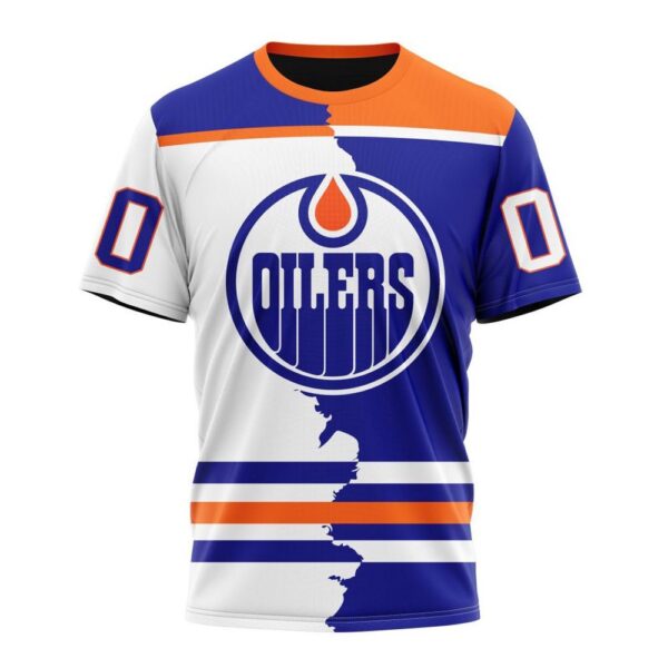 NHL Edmonton Oilers Personalize 2024 Home Mix Away T-Shirt