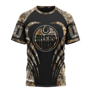 NHL Edmonton Oilers T Shirt Special Camo Hunting 3D T Shirt 1