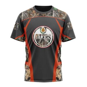 NHL Edmonton Oilers T Shirt Special Camo Hunting Design 3D T Shirt 1