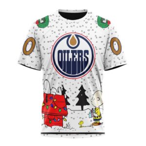 NHL Edmonton Oilers T Shirt Special Peanuts Design 3D T Shirt 1