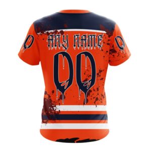 NHL Edmonton Oilers T Shirt Specialized Design Jersey With Your Ribs For Halloween 3D T Shirt 2
