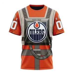 NHL Edmonton Oilers T Shirt Star Wars Rebel Pilot Design T Shirt 1