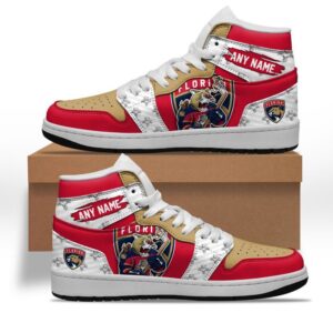 NHL Florida Panthers Air Jordan 1 Shoes Special Team Mascot Design Hightop Sneakers