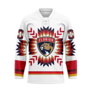 NHL Florida Panthers Hockey Jersey Special Design With Native Pattern Custom Jersey 1