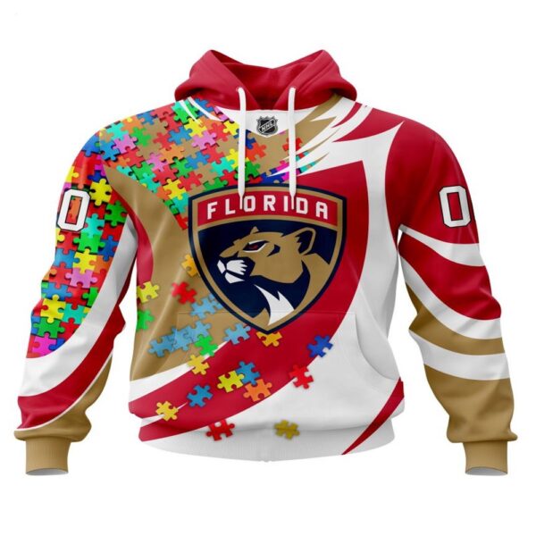 NHL Florida Panthers Hoodie Autism Awareness 3D Hoodie For Sports Fans