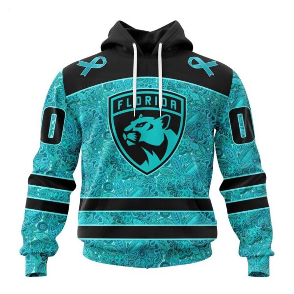 NHL Florida Panthers Hoodie Special Design Fight Ovarian Cancer Hoodie