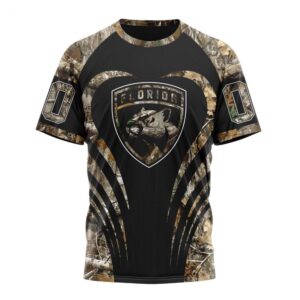 NHL Florida Panthers T Shirt Special Camo Hunting 3D T Shirt 1