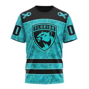 NHL Florida Panthers T Shirt Special Design Fight Ovarian Cancer T Shirt 1
