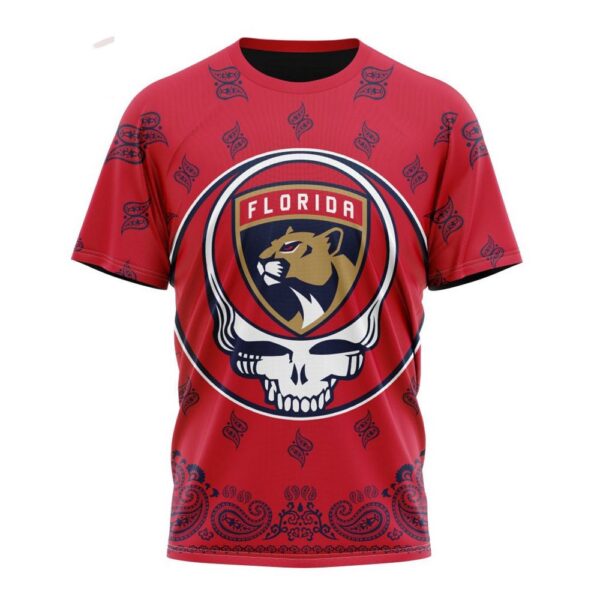 NHL Florida Panthers T-Shirt Special Grateful Dead Design 3D T-Shirt