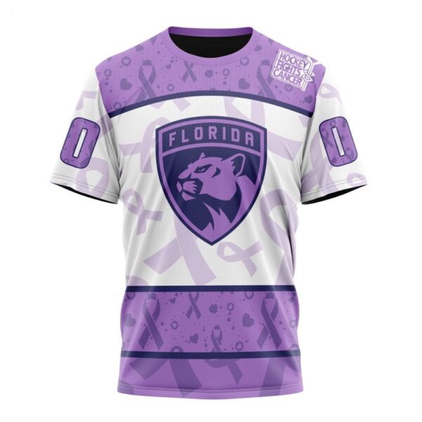 NHL Florida Panthers T-Shirt Special Lavender – Fight Cancer T-Shirt
