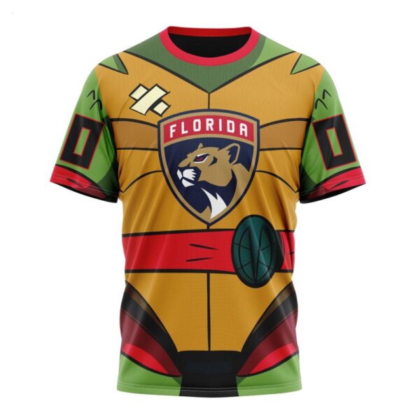NHL Florida Panthers T-Shirt Special Teenage Mutant Ninja Turtles Design T-Shirt