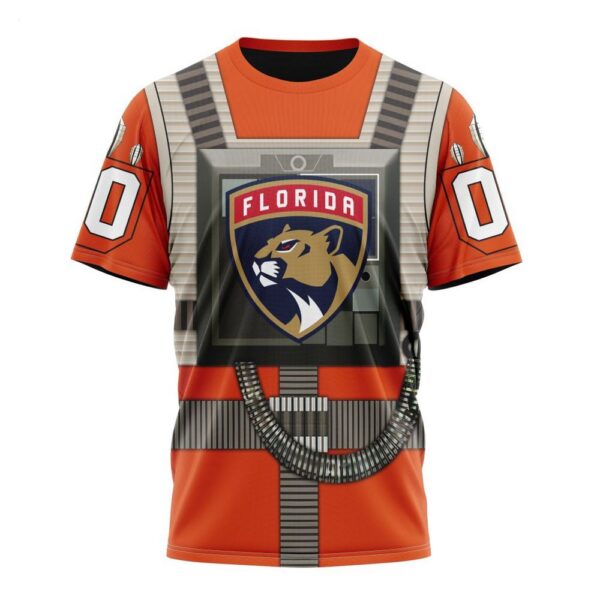 NHL Florida Panthers T-Shirt Star Wars Rebel Pilot Design T-Shirt