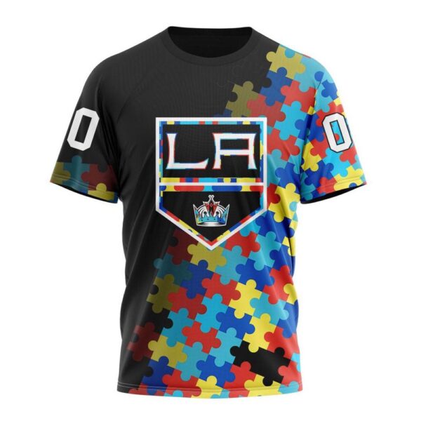 NHL Los Angeles Kings 3D T-Shirt Special Black Autism Awareness Design Hoodie