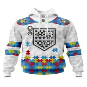 NHL Los Angeles Kings Hoodie Autism Awareness 3D Hoodie For Fans 1