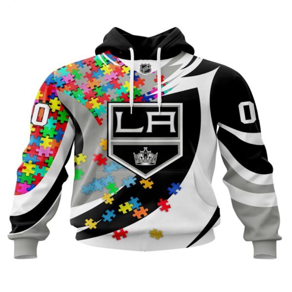 NHL Los Angeles Kings Hoodie Autism Awareness 3D Hoodie For Sports Fans