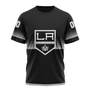 NHL Los Angeles Kings Special Black And Gradient Design T Shirt 1