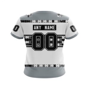 NHL Los Angeles Kings T Shirt Autism Awareness Custom Name And Number 3D T Shirt 2