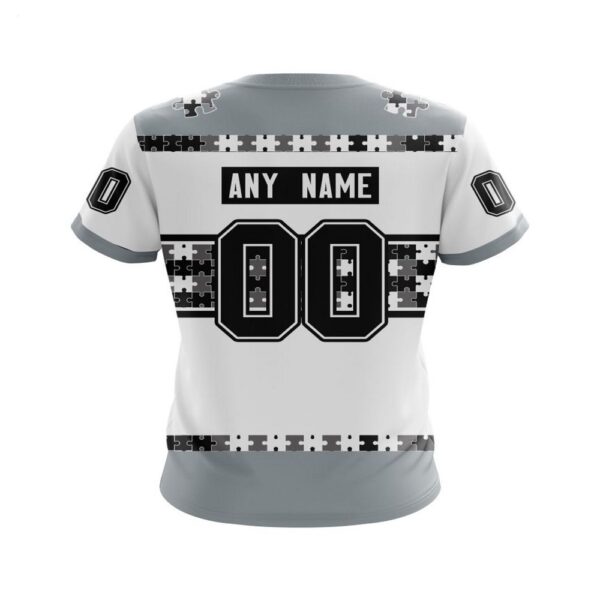 NHL Los Angeles Kings T-Shirt Autism Awareness Custom Name And Number 3D T-Shirt