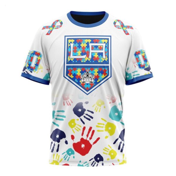 NHL Los Angeles Kings T-Shirt Special Autism Awareness Design T-Shirt