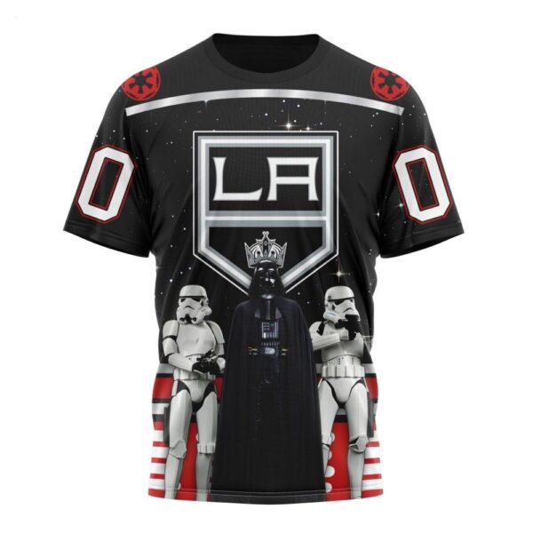 NHL Los Angeles Kings T-Shirt Special Star Wars Design May The 4th Be With You 3D T-Shirt