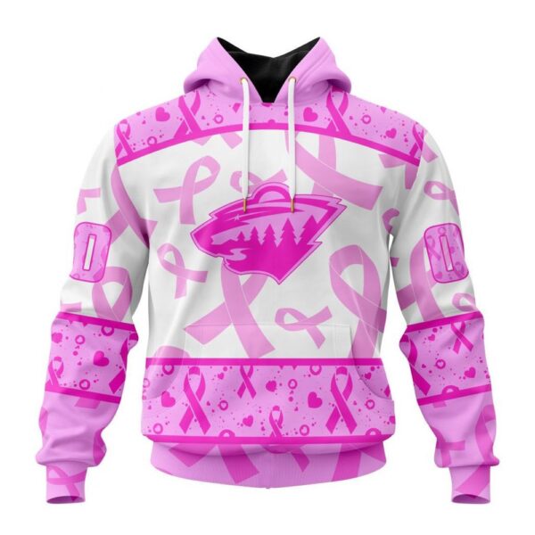 NHL Minnesota Wild Hoodie Special Pink October Breast Cancer Awareness Month Hoodie