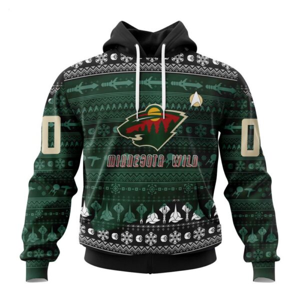 NHL Minnesota Wild Special Star Trek Design Hoodie