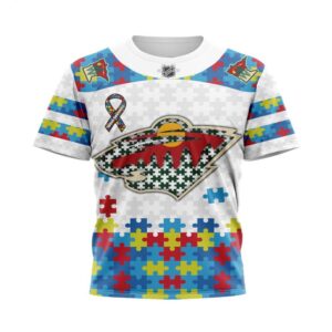 NHL Minnesota Wild T-Shirt Autism…