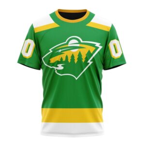 NHL Minnesota Wild T Shirt Reverse Retro Kits 2024 T Shirt 1