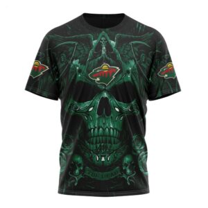 NHL Minnesota Wild T Shirt Special Design With Skull Art T Shirt 1