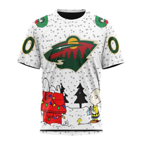 NHL Minnesota Wild T-Shirt Special Peanuts Design 3D T-Shirt