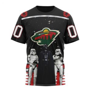 NHL Minnesota Wild T Shirt Special Star Wars Design May The 4th Be With You 3D T Shirt 1