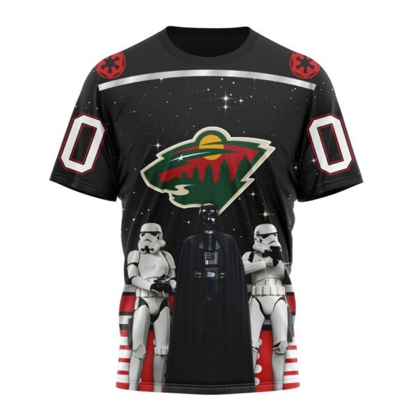 NHL Minnesota Wild T-Shirt Special Star Wars Design May The 4th Be With You 3D T-Shirt