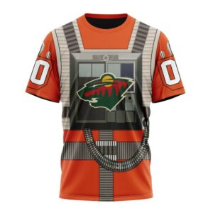 NHL Minnesota Wild T Shirt Star Wars Rebel Pilot Design T Shirt 1