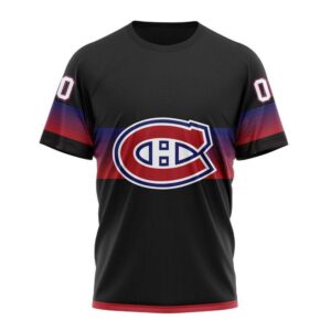 NHL Montreal Canadiens 3D T Shirt Special Black And Gradient Design Hoodie 1