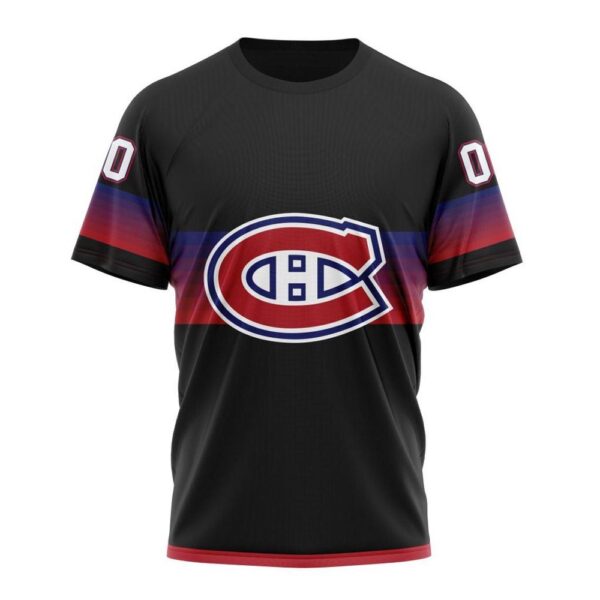NHL Montreal Canadiens 3D T-Shirt Special Black And Gradient Design Hoodie