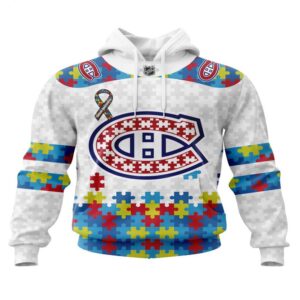 NHL Montreal Canadiens Hoodie Autism Awareness 3D Hoodie For Fans 1