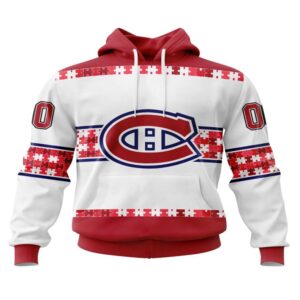 NHL Montreal Canadiens Hoodie Autism Awareness 3D Hoodie For Hockey Fans 1